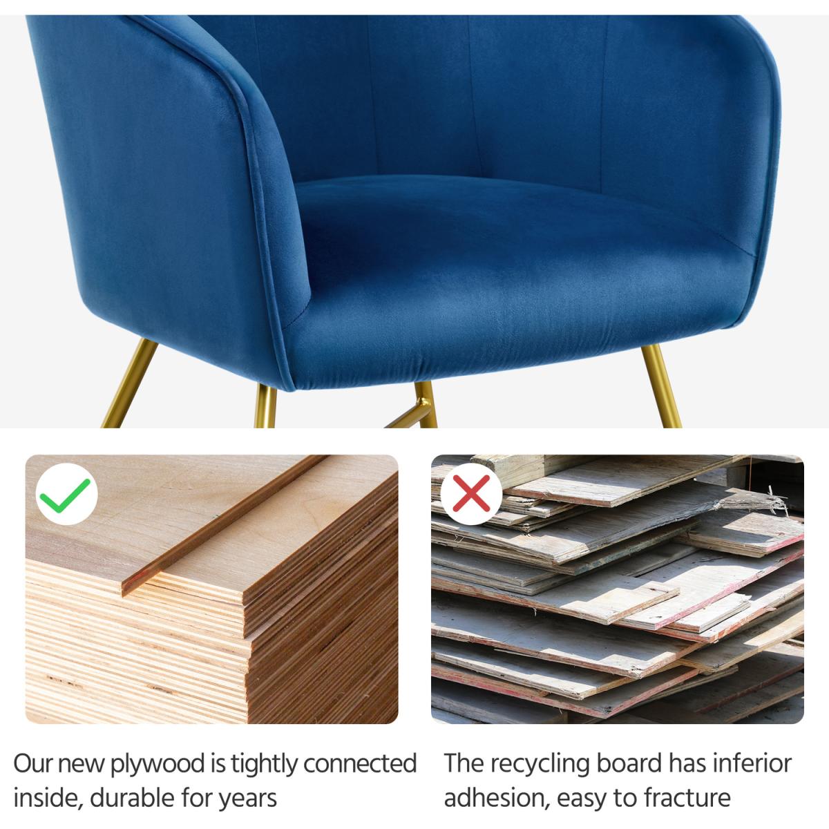 Barrel Contemporary Dining Chair - Dark Blue – image 6