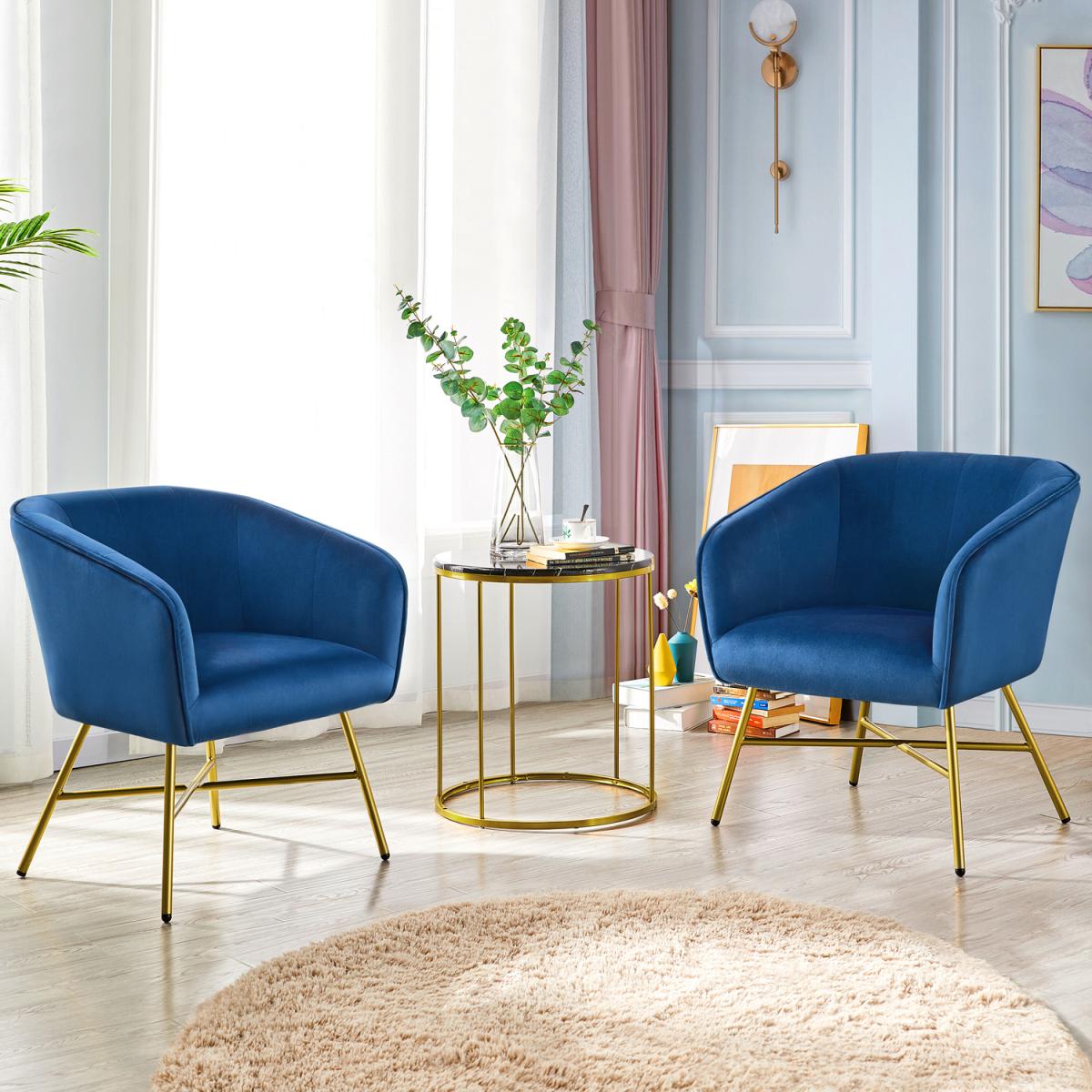 Barrel Contemporary Dining Chair - Dark Blue – image 7