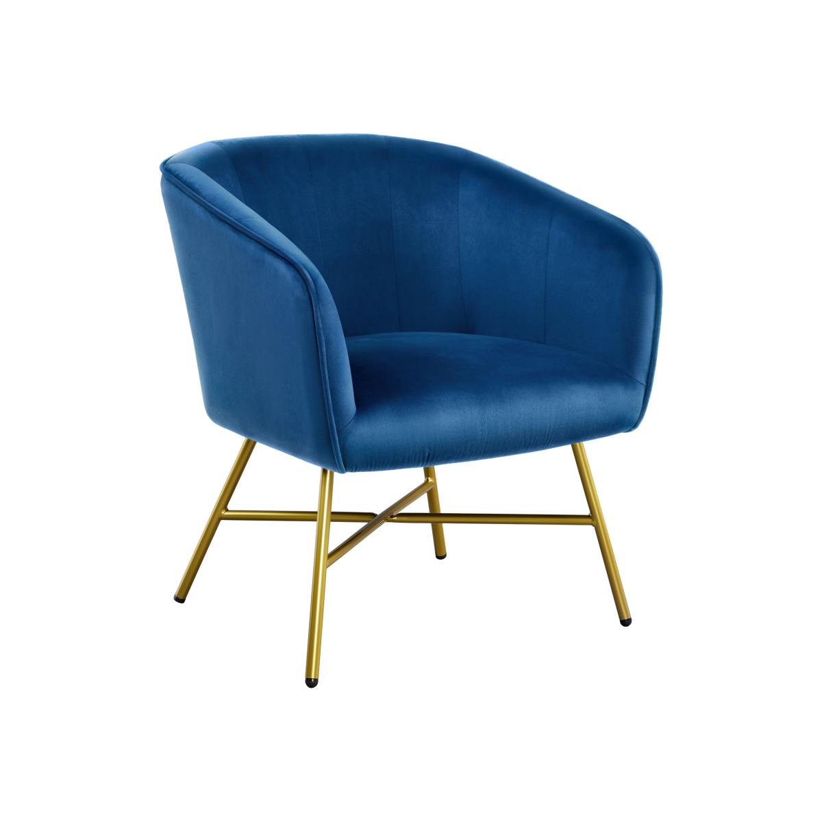 Barrel Contemporary Dining Chair - Dark Blue – image 1