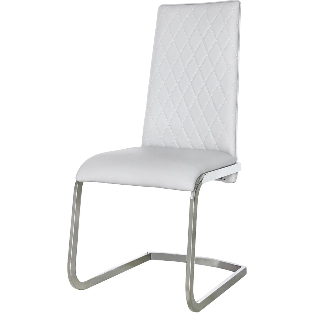Set of 2 Light Grey Chrome Dining Chair for Dining Room Furniture - Grey – image 2
