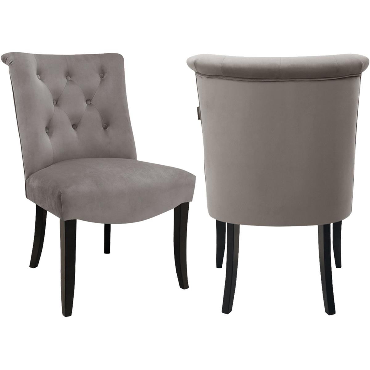 Velvet Dining Chair Sets of 2 - Grey – image 9
