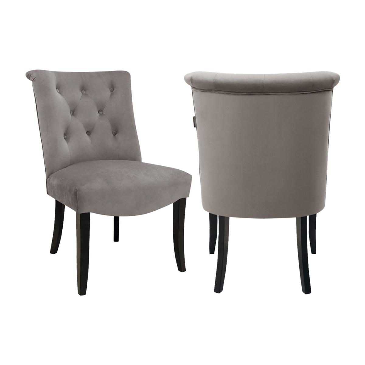 Velvet Dining Chair Sets of 2 - Grey – image 1