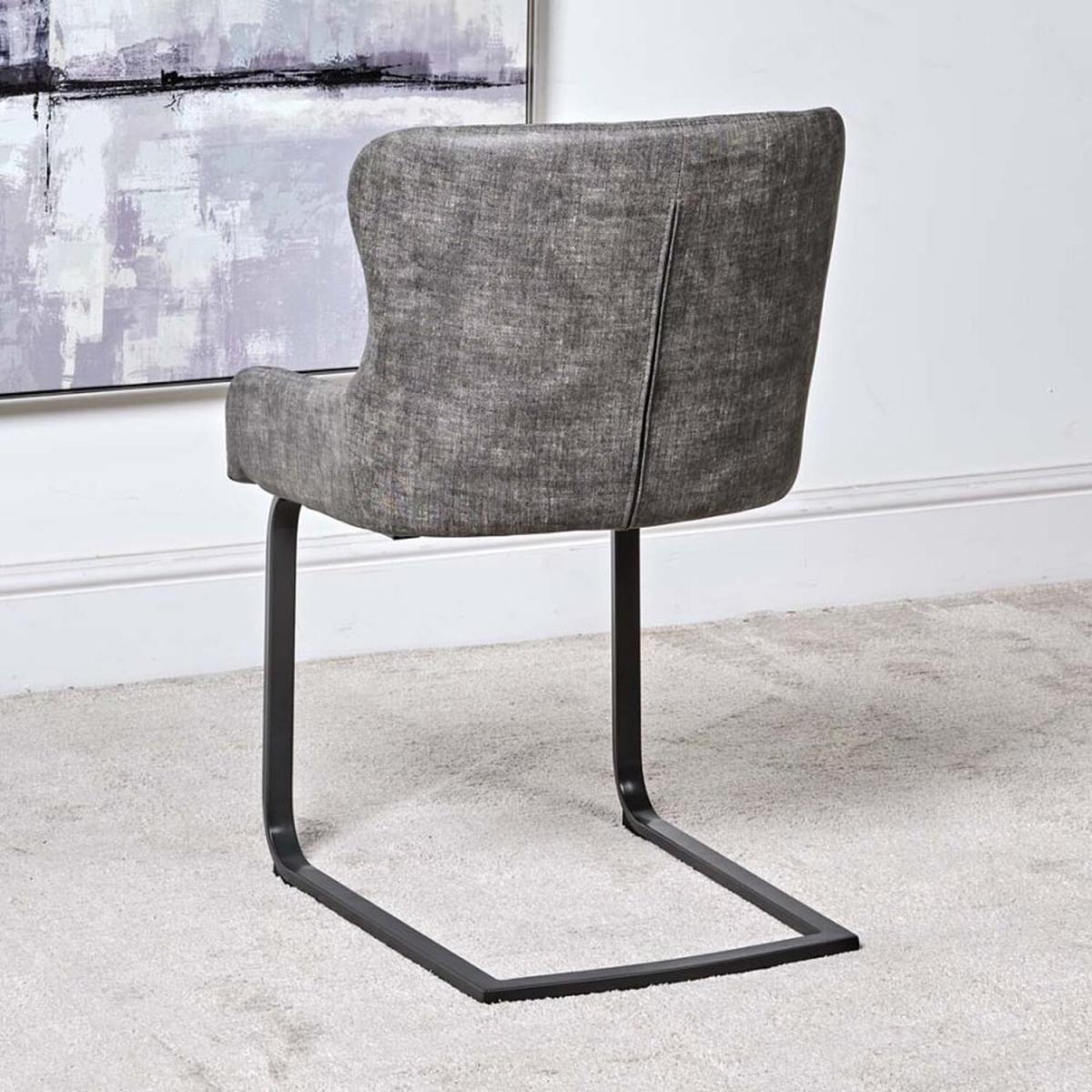 Industrial Cantilever Dining Chair - Grey – image 2