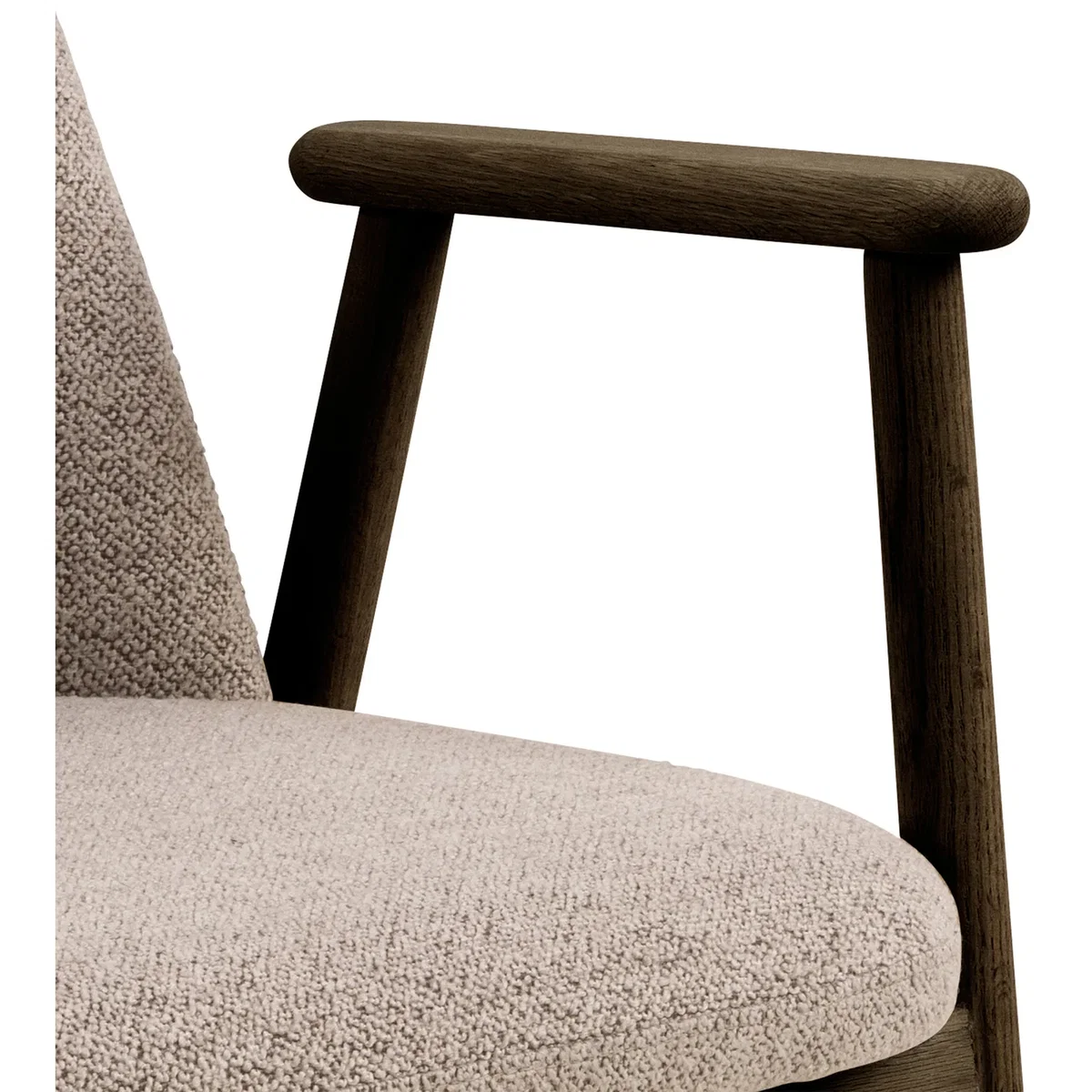 Leo Dining Chairs With Armrest in Monza Fabric Beige Set of 2 - Beige – image 2