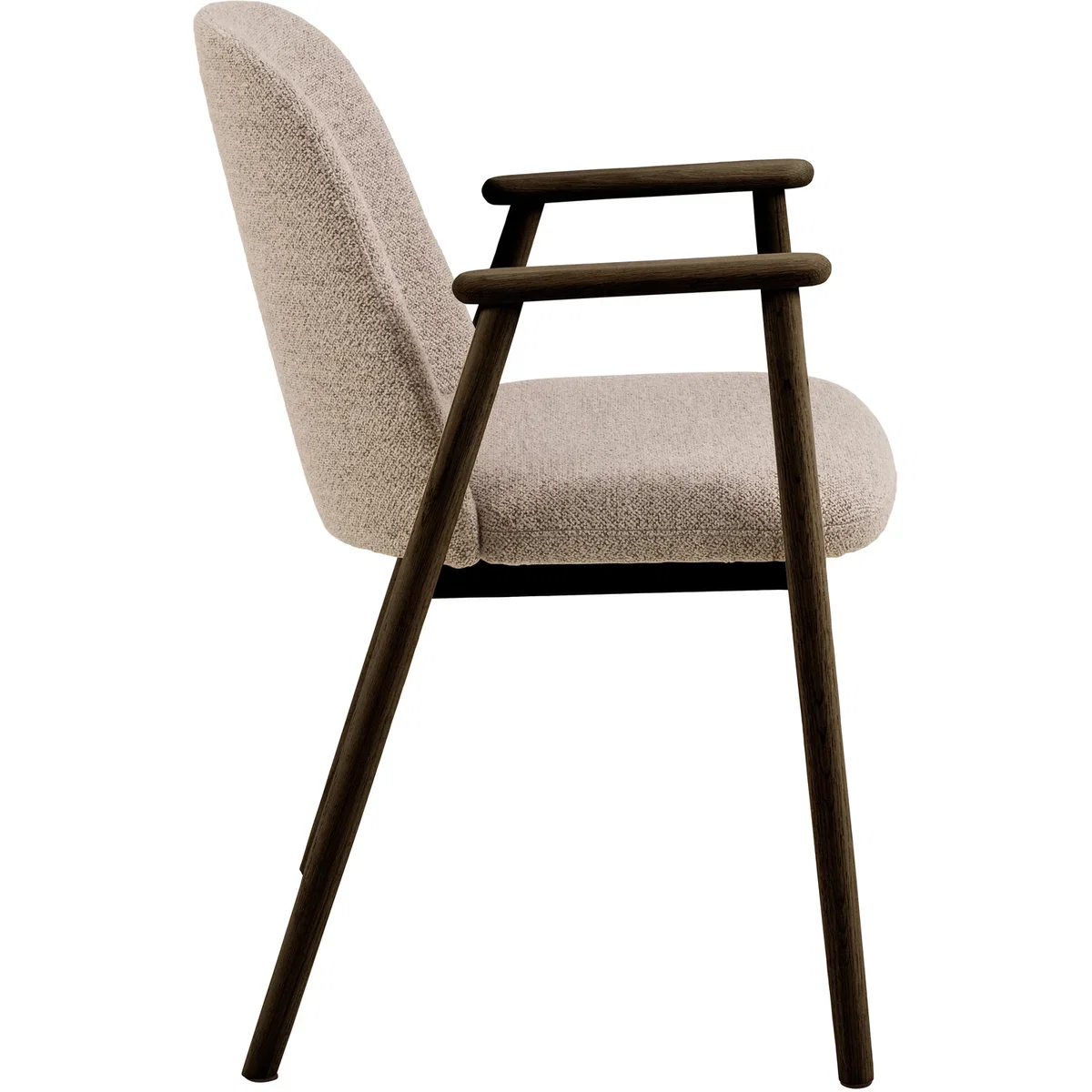 Leo Dining Chairs With Armrest in Monza Fabric Beige Set of 2 - Beige – image 5