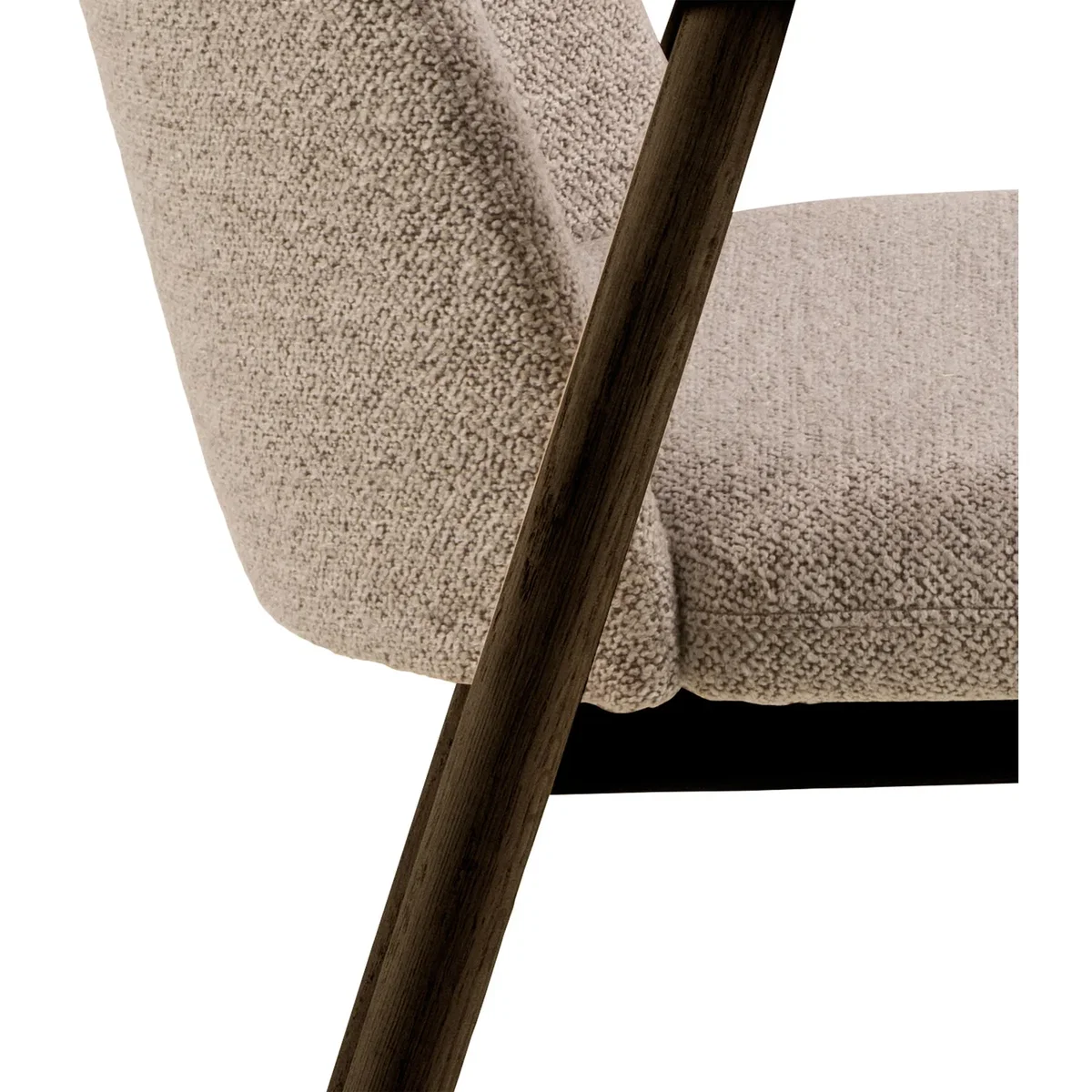 Leo Dining Chairs With Armrest in Monza Fabric Beige Set of 2 - Beige – image 8
