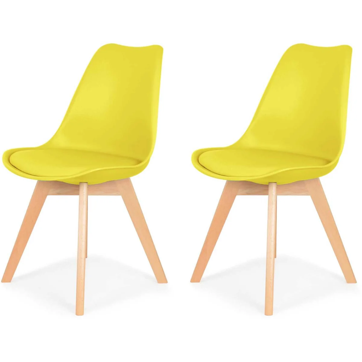 Dining Chair with Wooden Legs(Blue Chair 1) - Orange / 4 – image 7