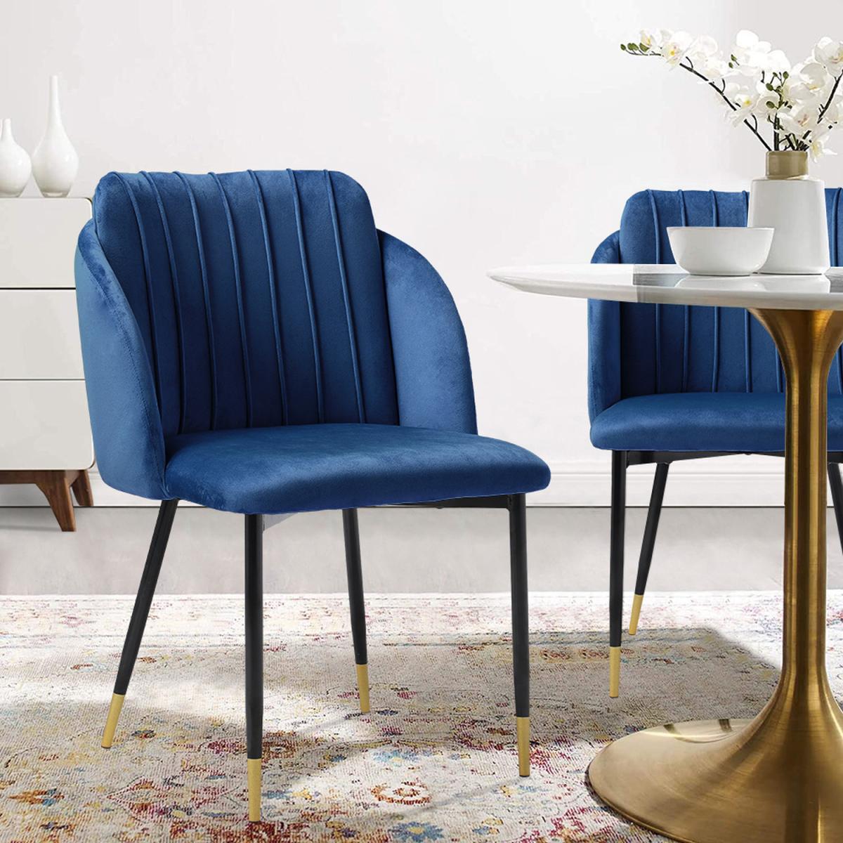 Upholstered Dining Chairs - Blue – image 6