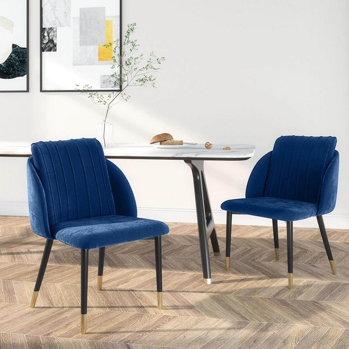 Upholstered Dining Chairs - Blue – image 9