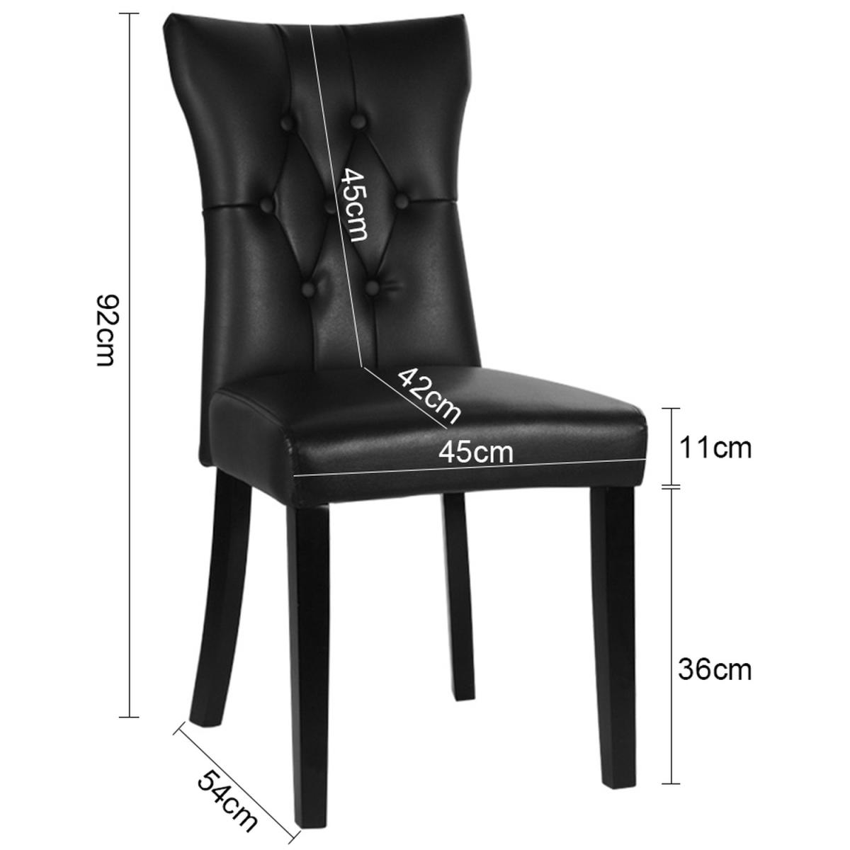 Leather Dining Chairs - Black – image 6
