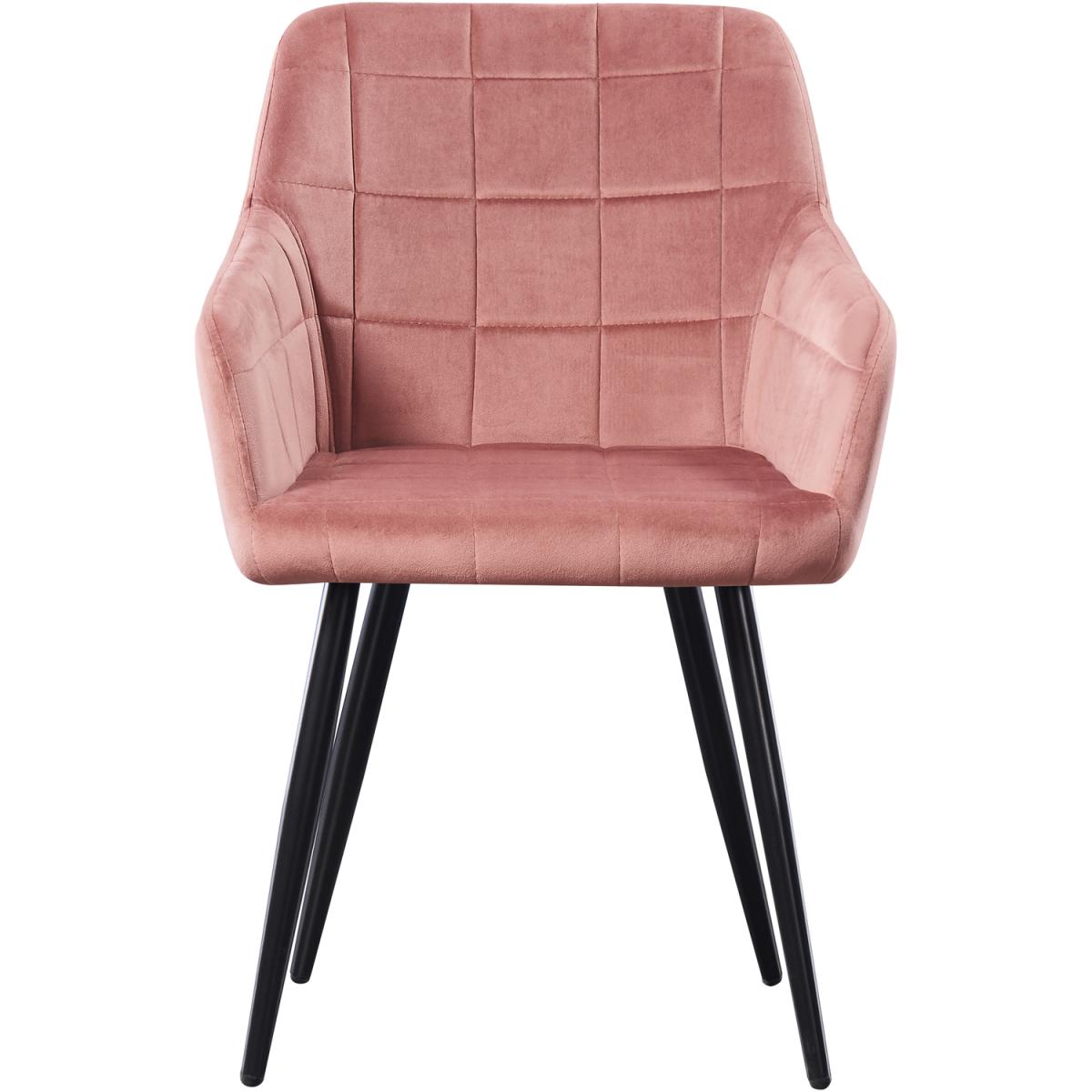 Camden Velvet Dining Chair Set of 4 - Pink – image 3