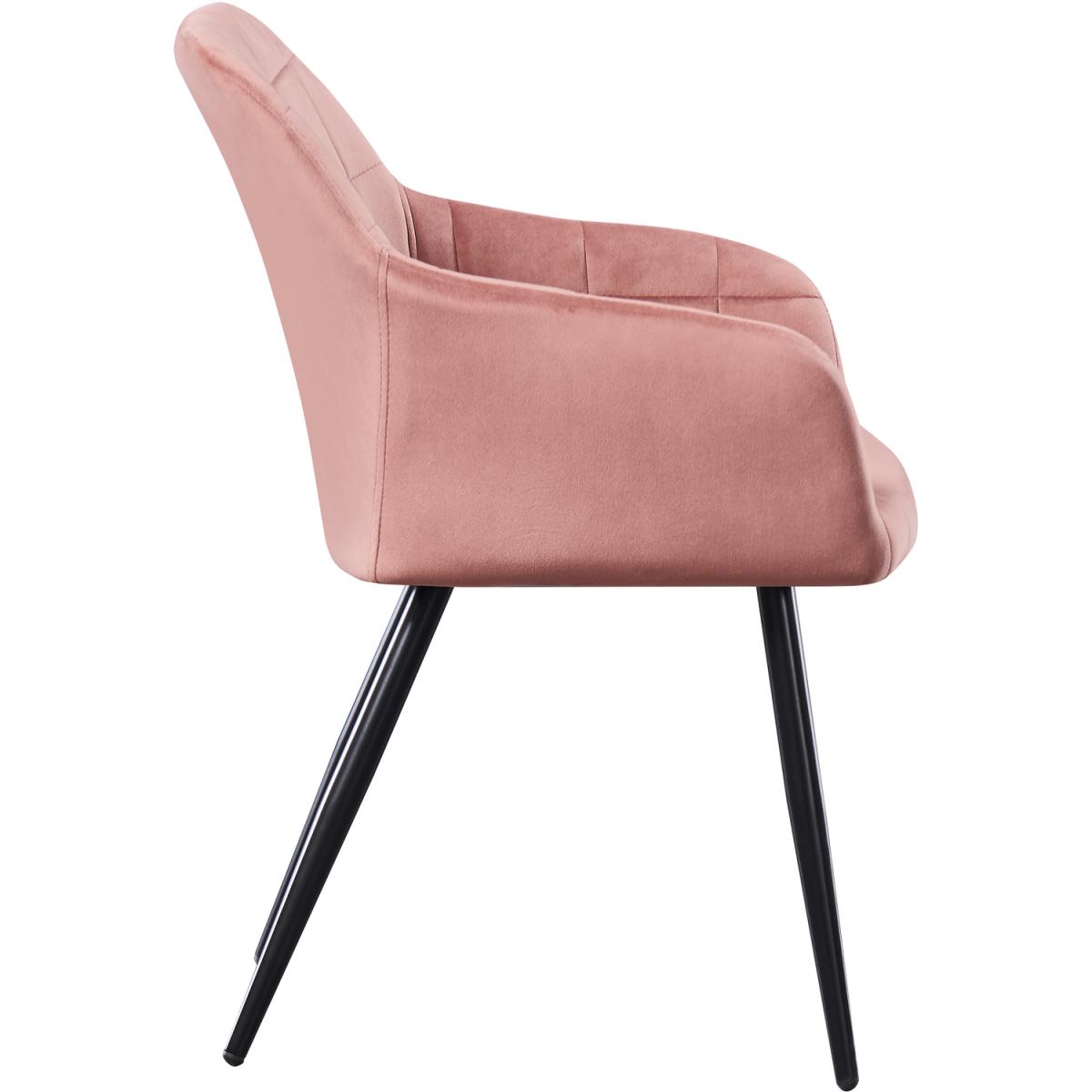 Camden Velvet Dining Chair Set of 4 - Pink – image 5