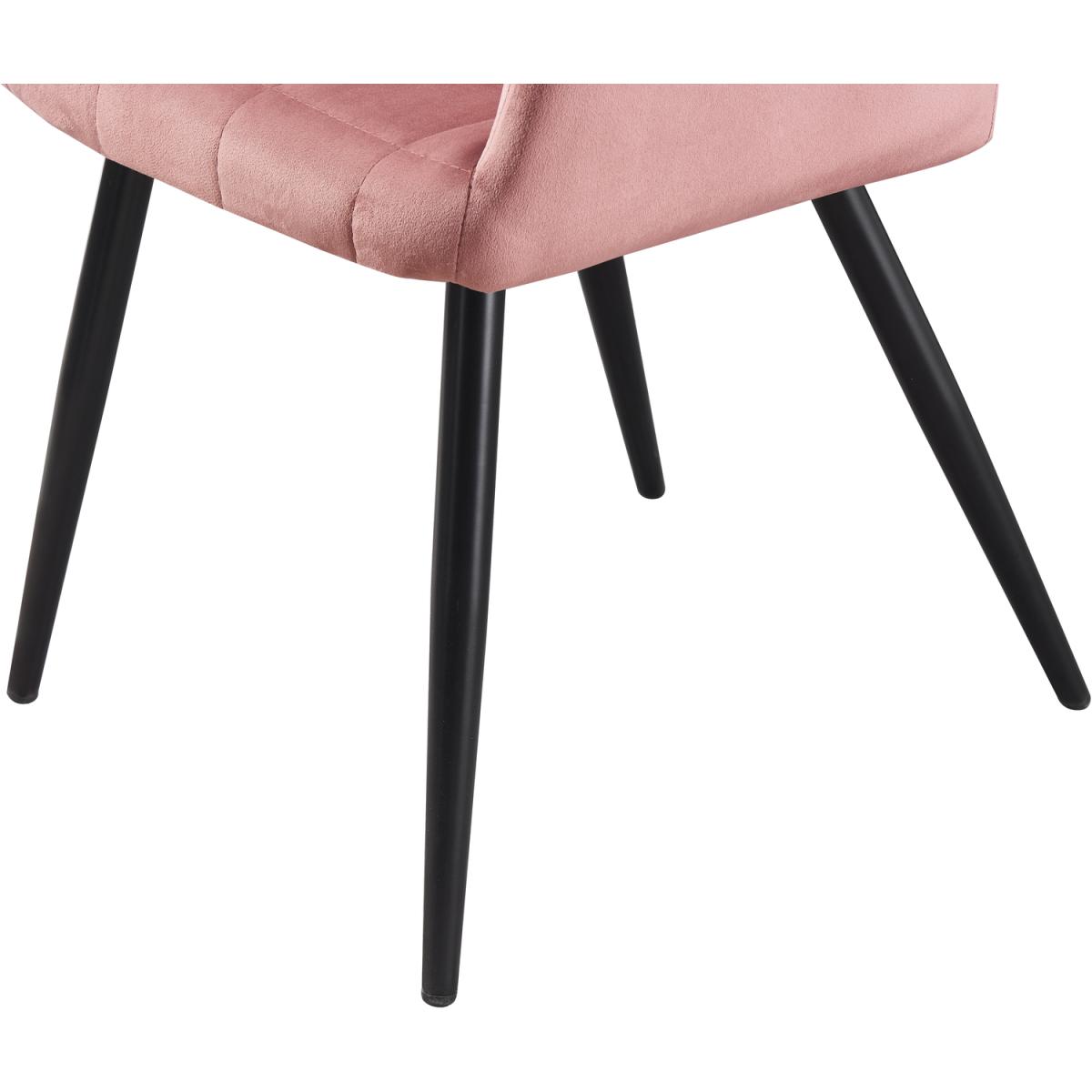 Camden Velvet Dining Chair Set of 4 - Pink – image 7