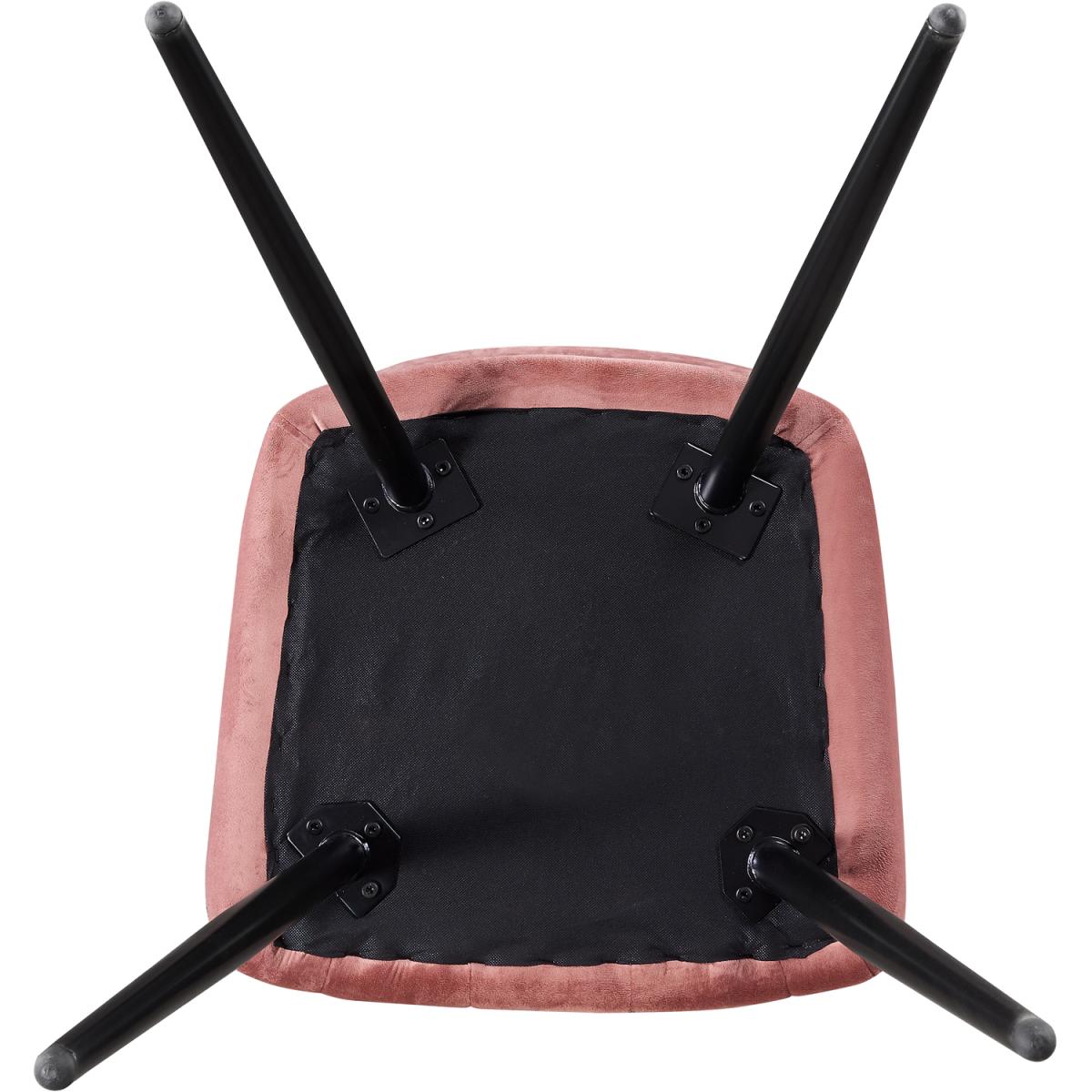 Camden Velvet Dining Chair Set of 4 - Pink – image 9