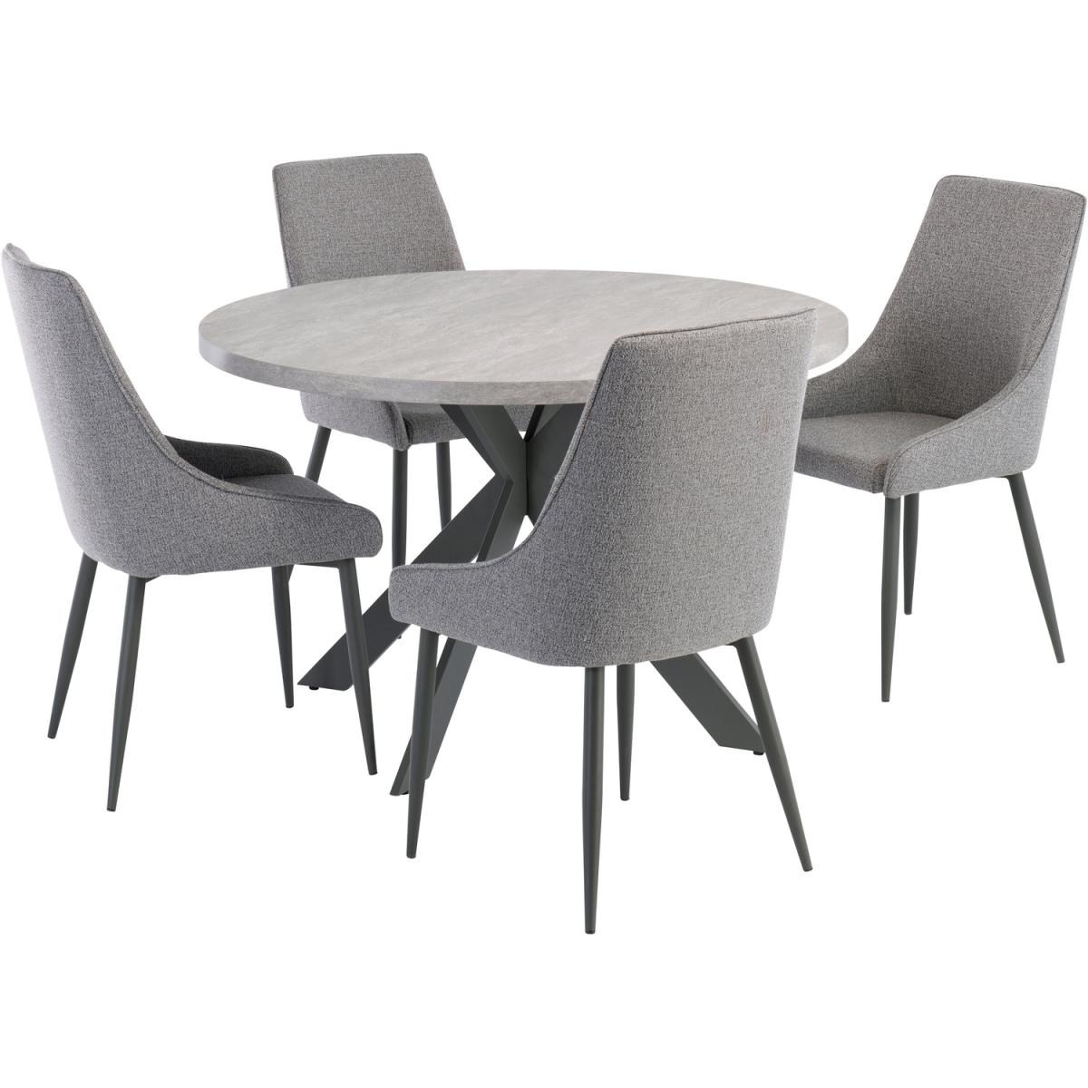 Mineral Grey Rimini Fabric Dining Chair - Grey – image 4