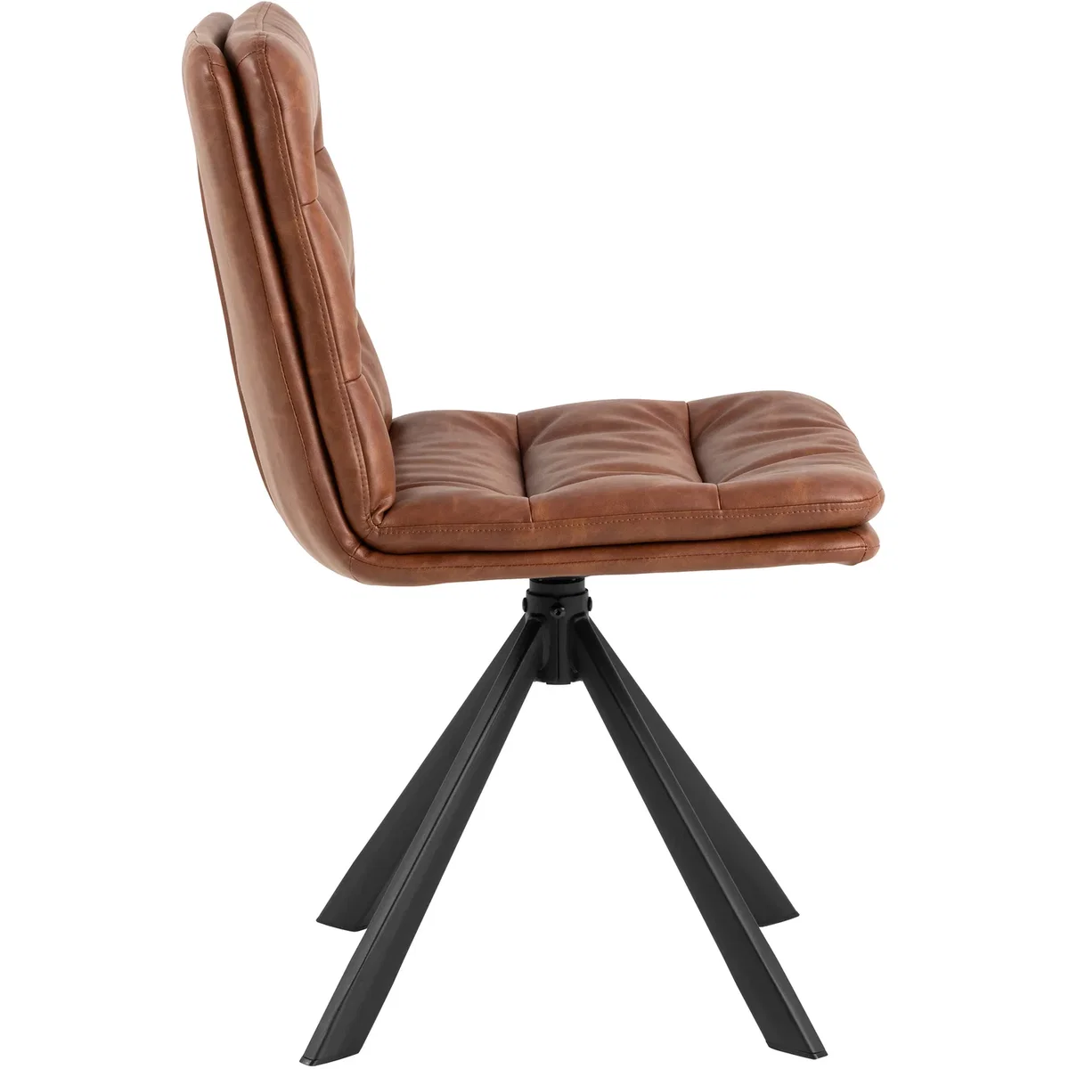 Dean Brandy PU Swivel Dining Chair Set of 2 - Brandy – image 4