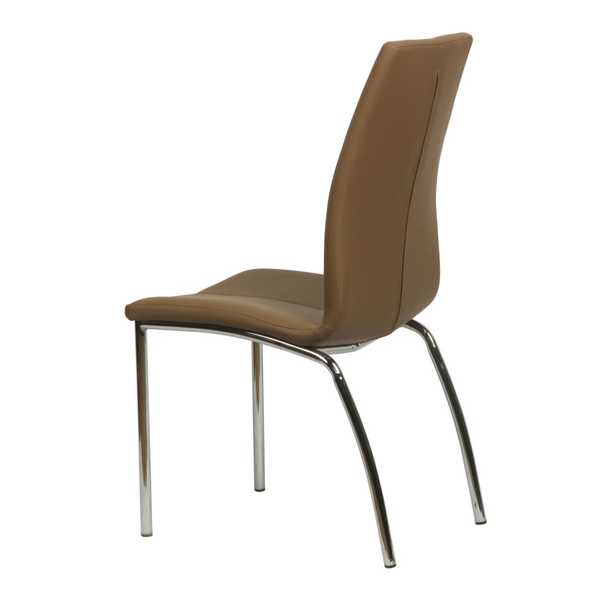 Single Adela Faux Leather Dining Chair - Taupe – image 3