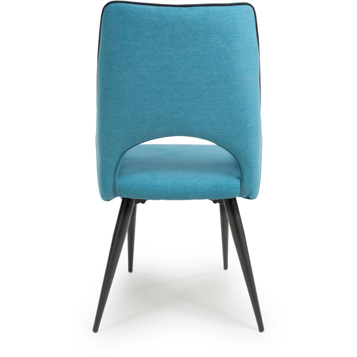 Pair of Lima Chenille Effect Dining Chairs - Yellow – image 11