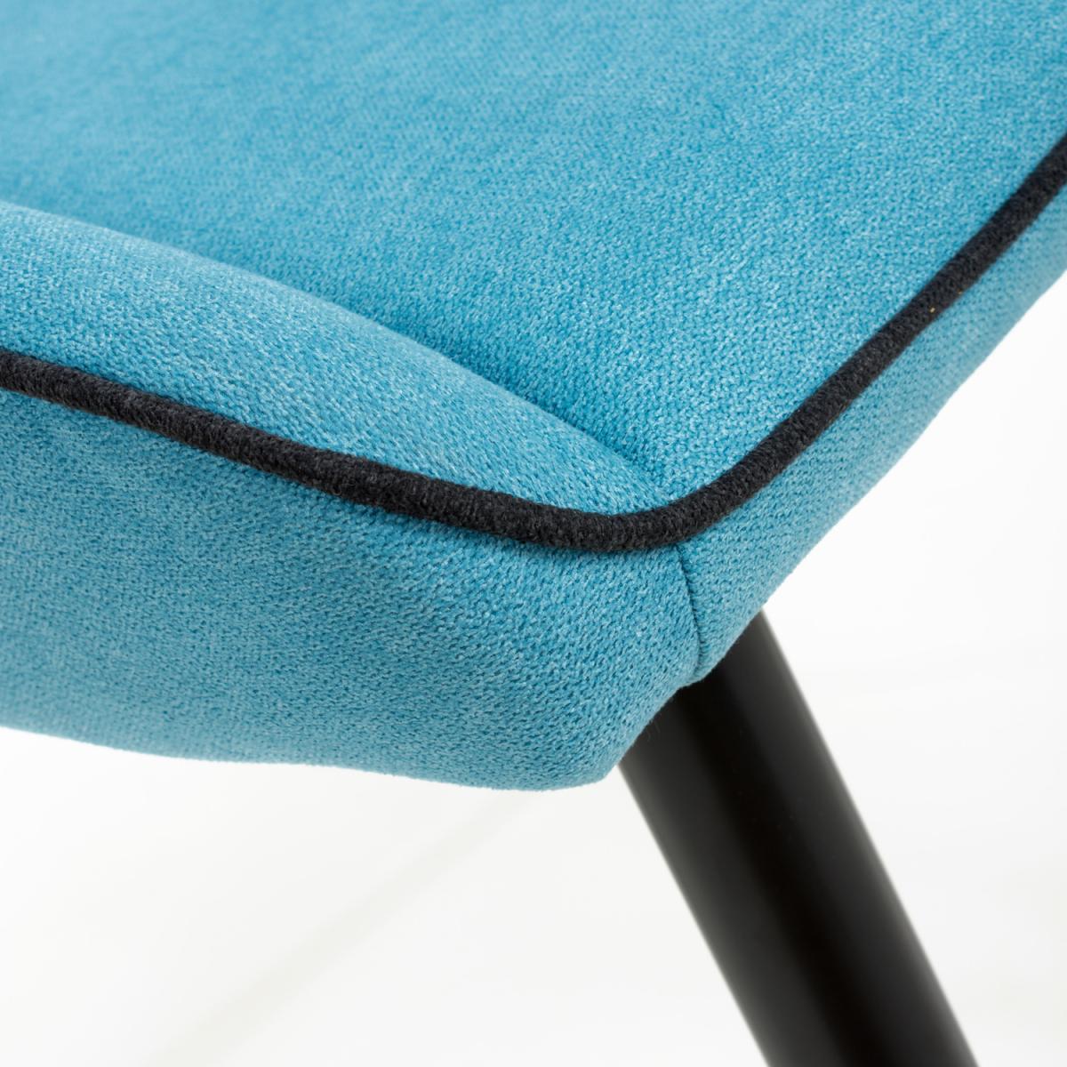 Pair of Lima Chenille Effect Dining Chairs - Yellow – image 14