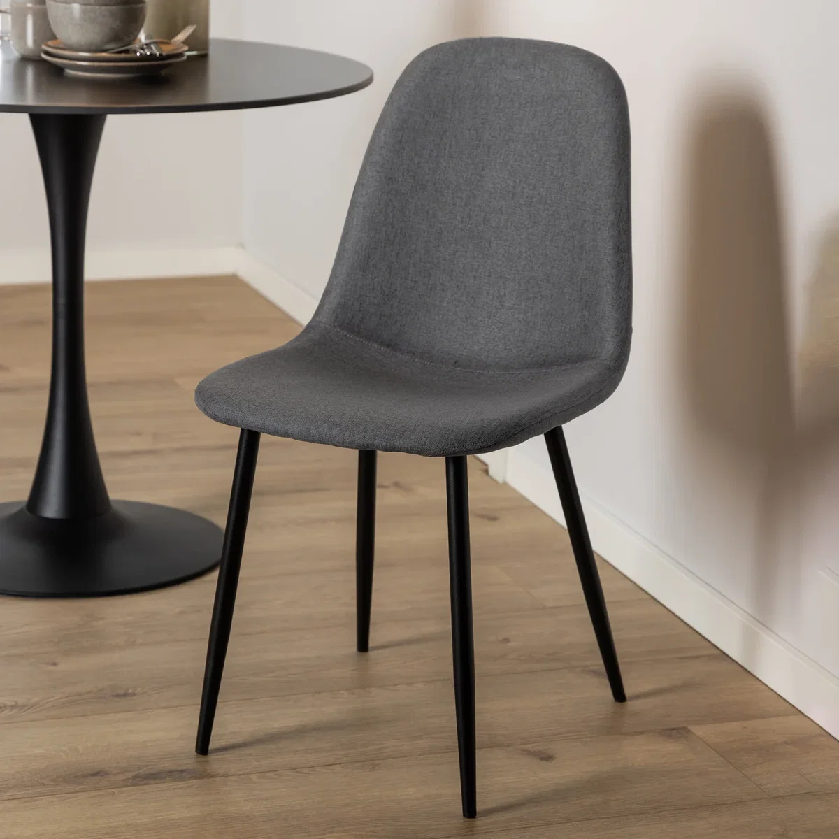 Celia Dining Chair in Light Grey Set of 4 - Light Grey – image 1