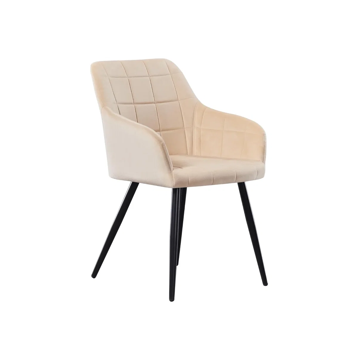 Camden Velvet Dining Chairs - Cream