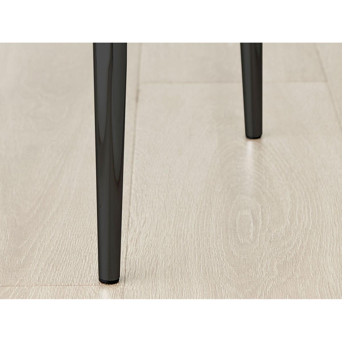 4x Milan Velvet Dining Chair with Black Legs - Green – image 3