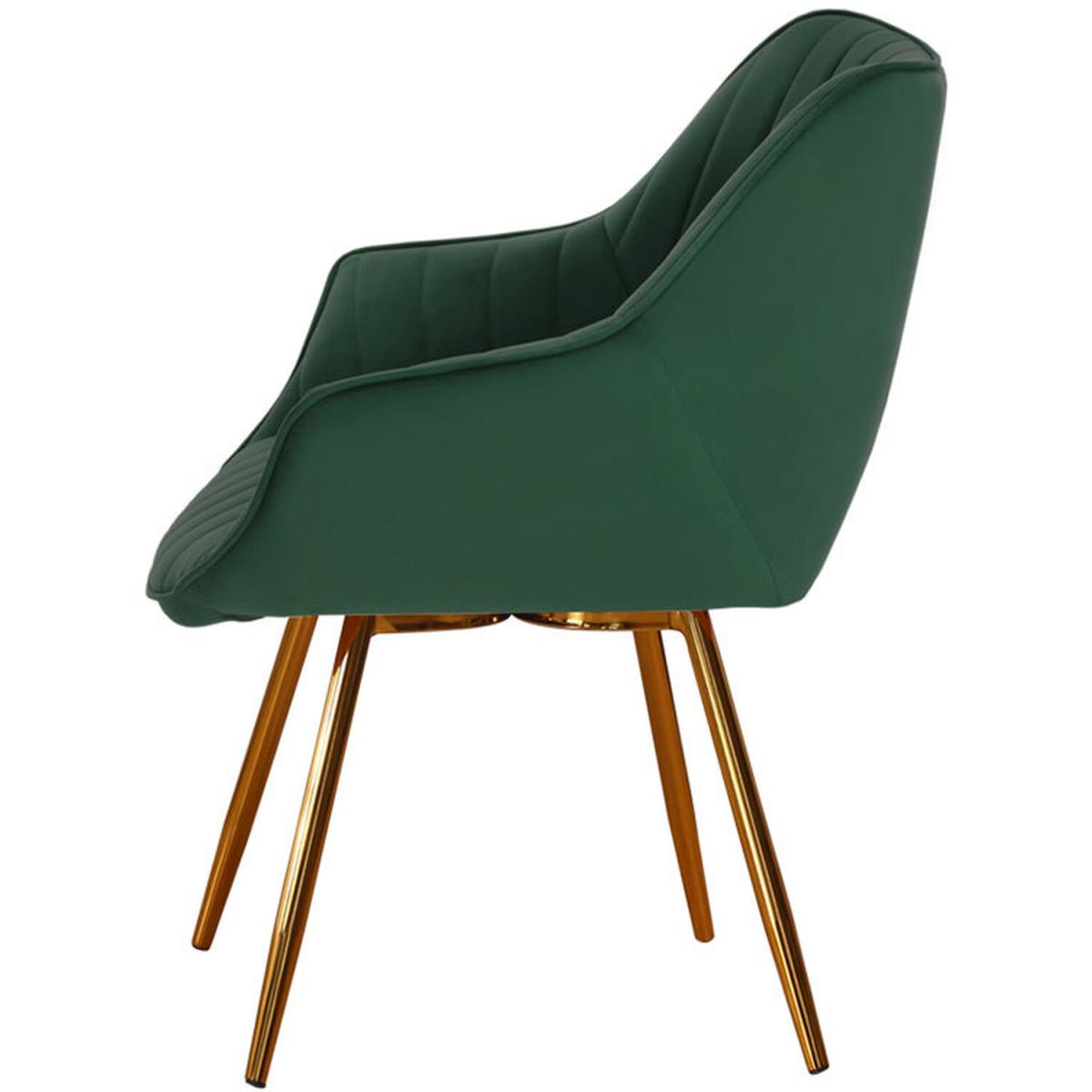 Velvet Accent Dining Chair Set Of 2 - Green – image 4