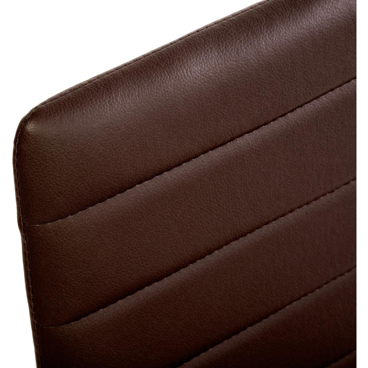 Set of 8 Faux Leather Dining Chairs - Brown – image 3