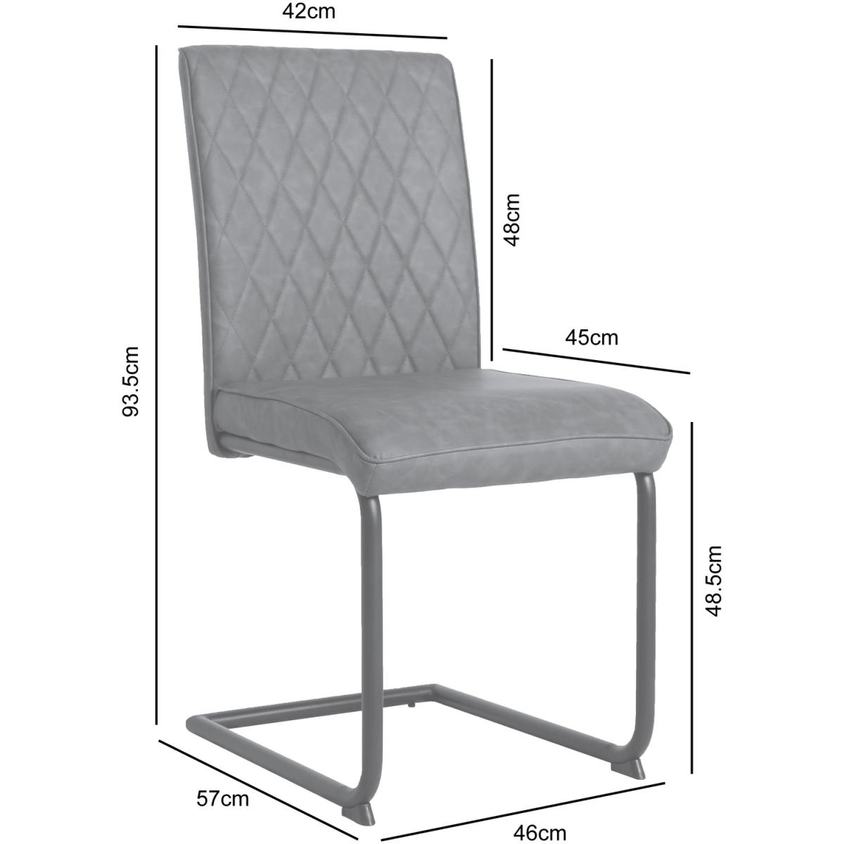 Nelson Industrial Dining Chair, Set of 2 - Grey – image 9