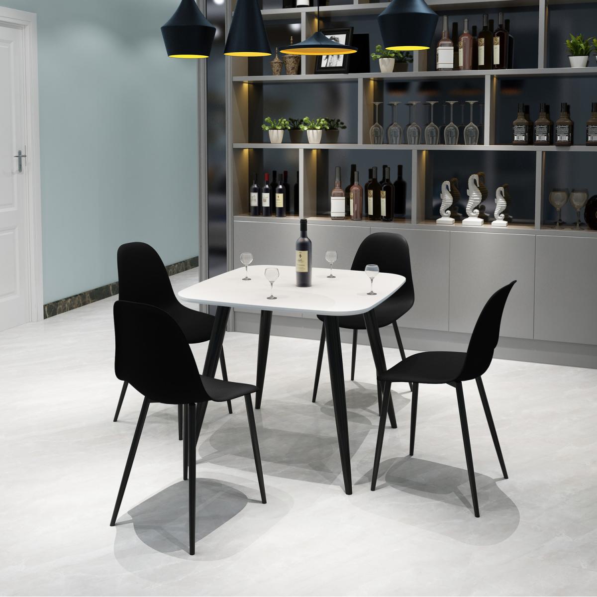 Curve plastic chairs (Pair)  - White – image 3