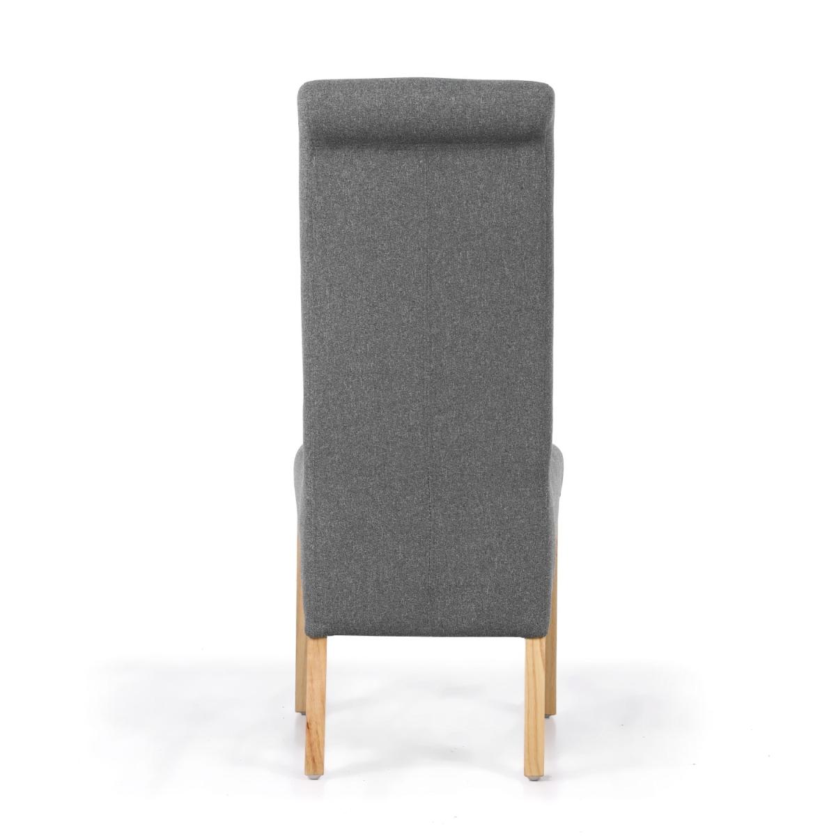 Kenna Linen Effect Dark Grey Dining Chair - Dark grey – image 2