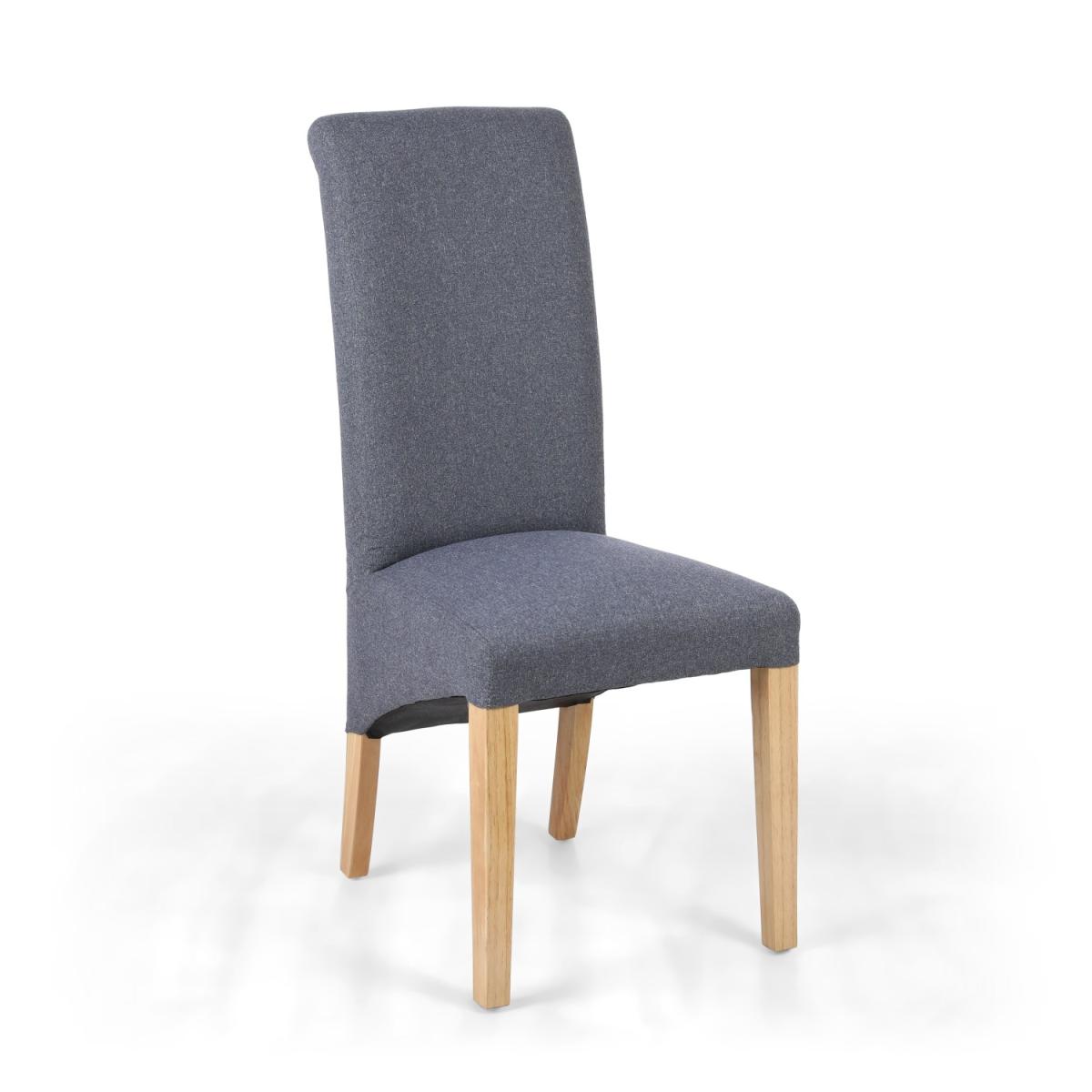Kenna Linen Effect Dark Grey Dining Chair - Dark grey – image 3