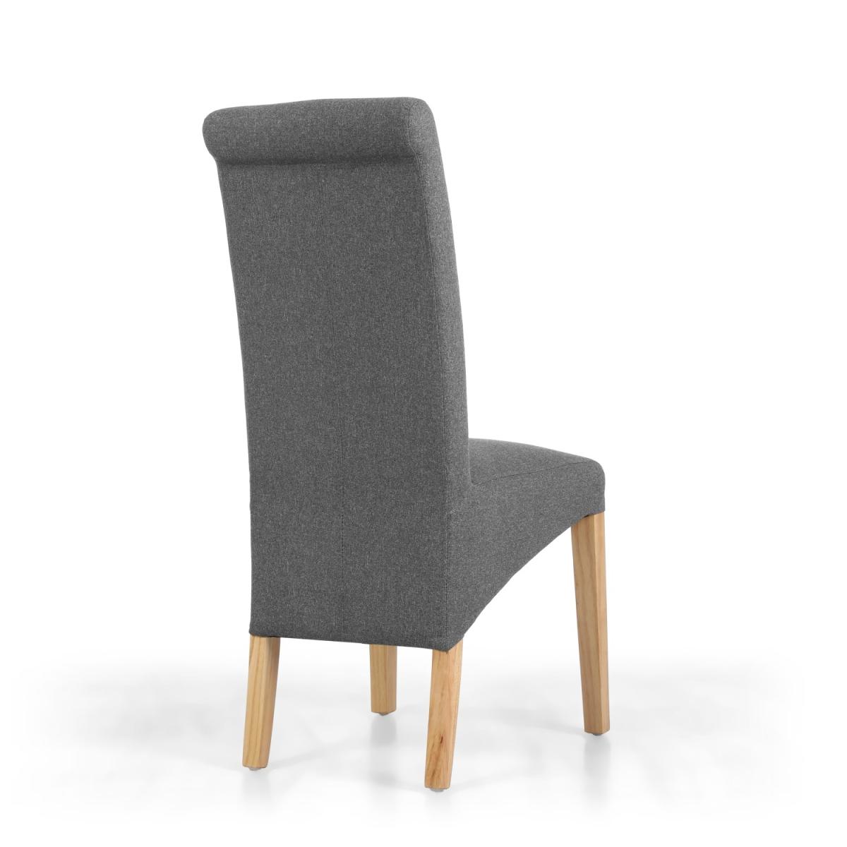 Kenna Linen Effect Dark Grey Dining Chair - Dark grey – image 4
