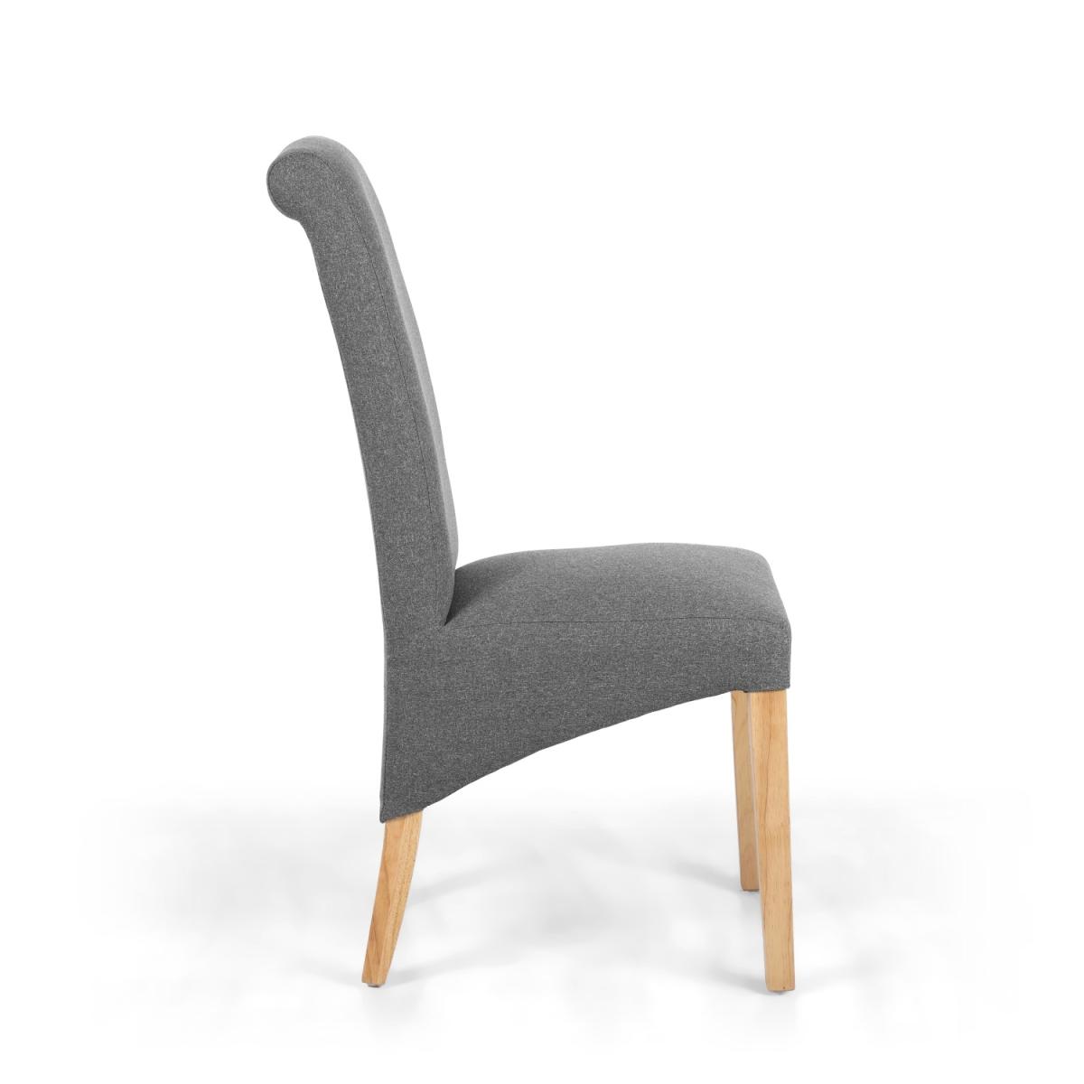 Kenna Linen Effect Dark Grey Dining Chair - Dark grey – image 6