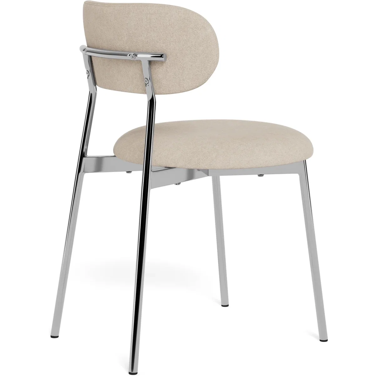 Lyric Dining Chair in Sand Fabric & Chrome Base (Set of 2) - Sand & Chrome – image 2