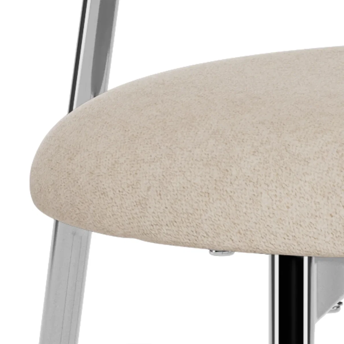 Lyric Dining Chair in Sand Fabric & Chrome Base (Set of 2) - Sand & Chrome – image 11