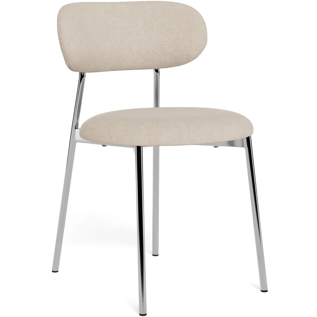 Lyric Dining Chair in Sand Fabric & Chrome Base (Set of 2) - Sand & Chrome – image 3