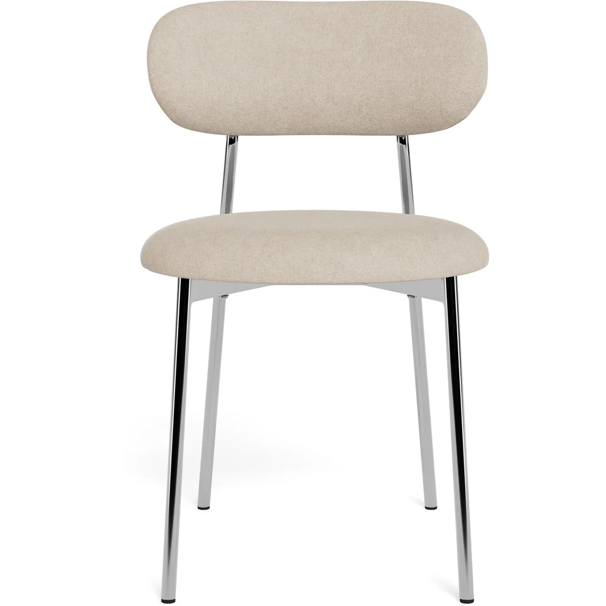 Lyric Dining Chair in Sand Fabric & Chrome Base (Set of 2) - Sand & Chrome – image 4