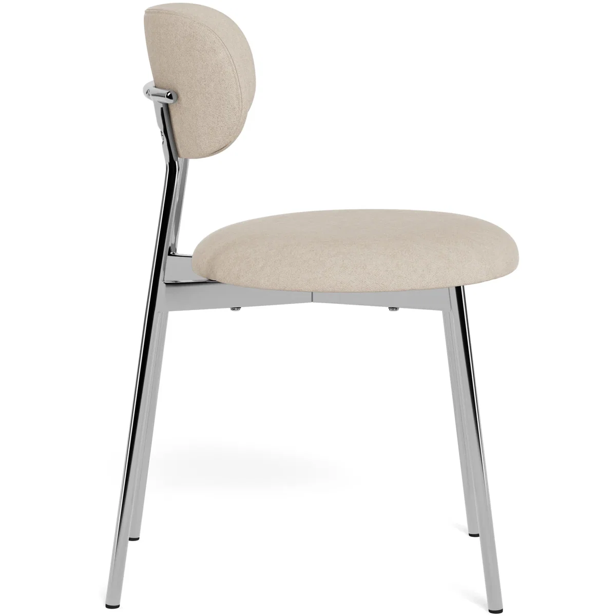 Lyric Dining Chair in Sand Fabric & Chrome Base (Set of 2) - Sand & Chrome – image 5