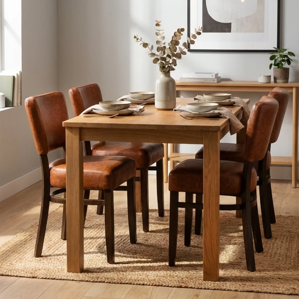 Pair of Oregon Tan Dining Chairs - Tan – image 1