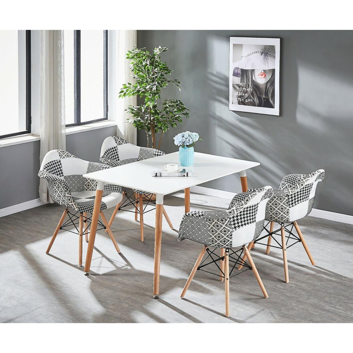 Chrono Patchwork Eiffel Dining Chair, Single - Multi-Coloured – image 2