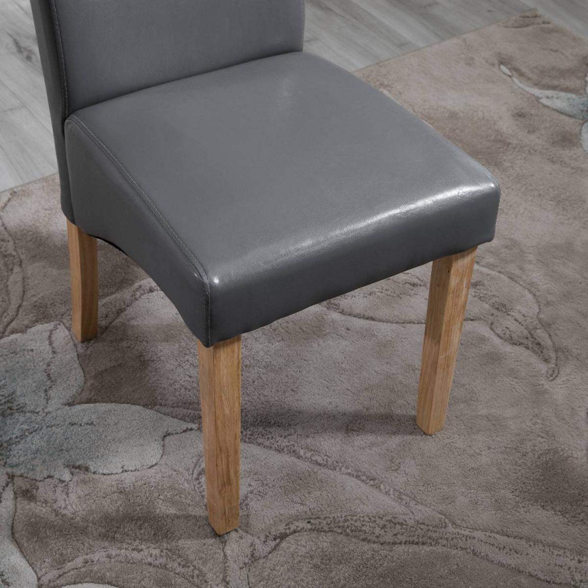 WestWood Faux Leather Roll Top Dinner Wooden Dining Chair - Red – image 45