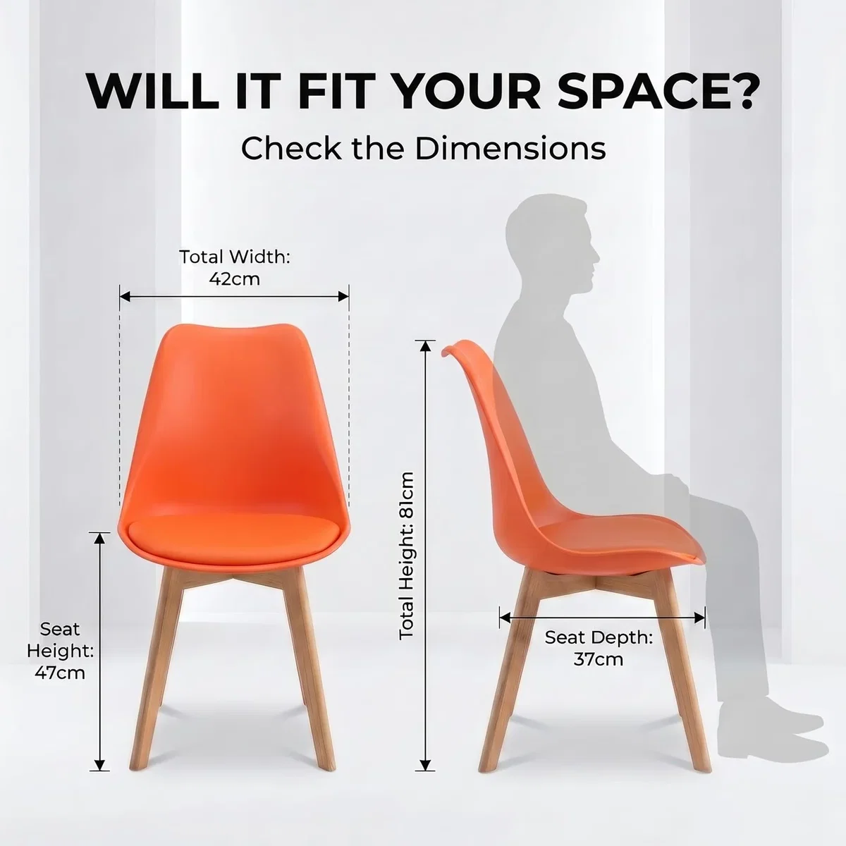 Rocco Dining Chair - Orange / 4 – image 6