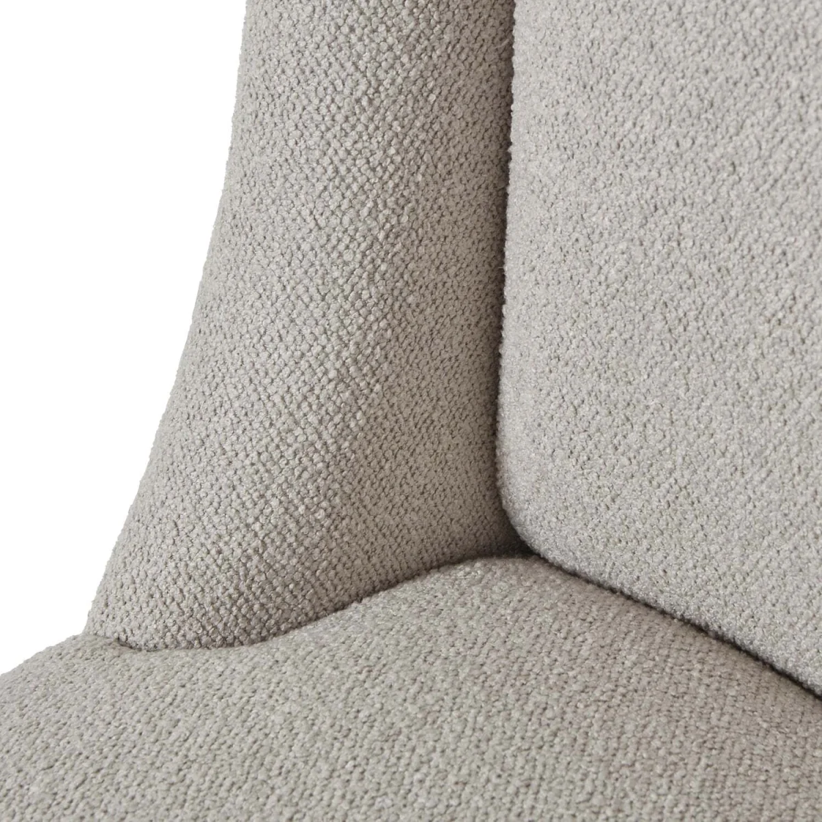 Olargues Cream Bouclé Dining Chair with Wooden Legs - Cream – image 6