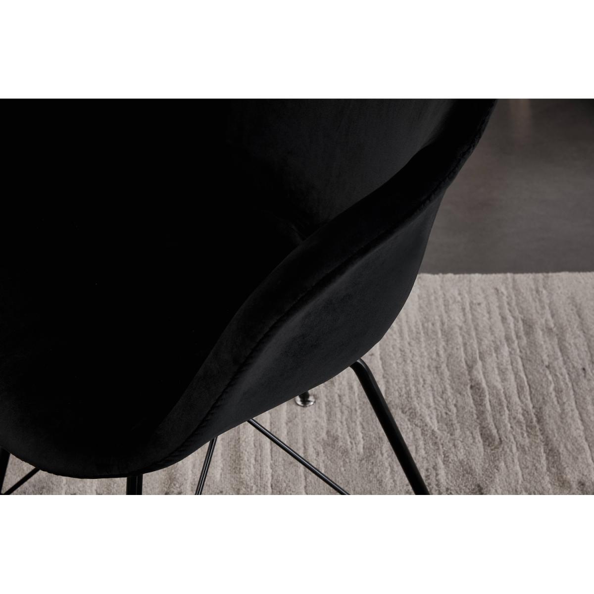 Valentina Velvet Upholstered Dining Chair Single - Black – image 3