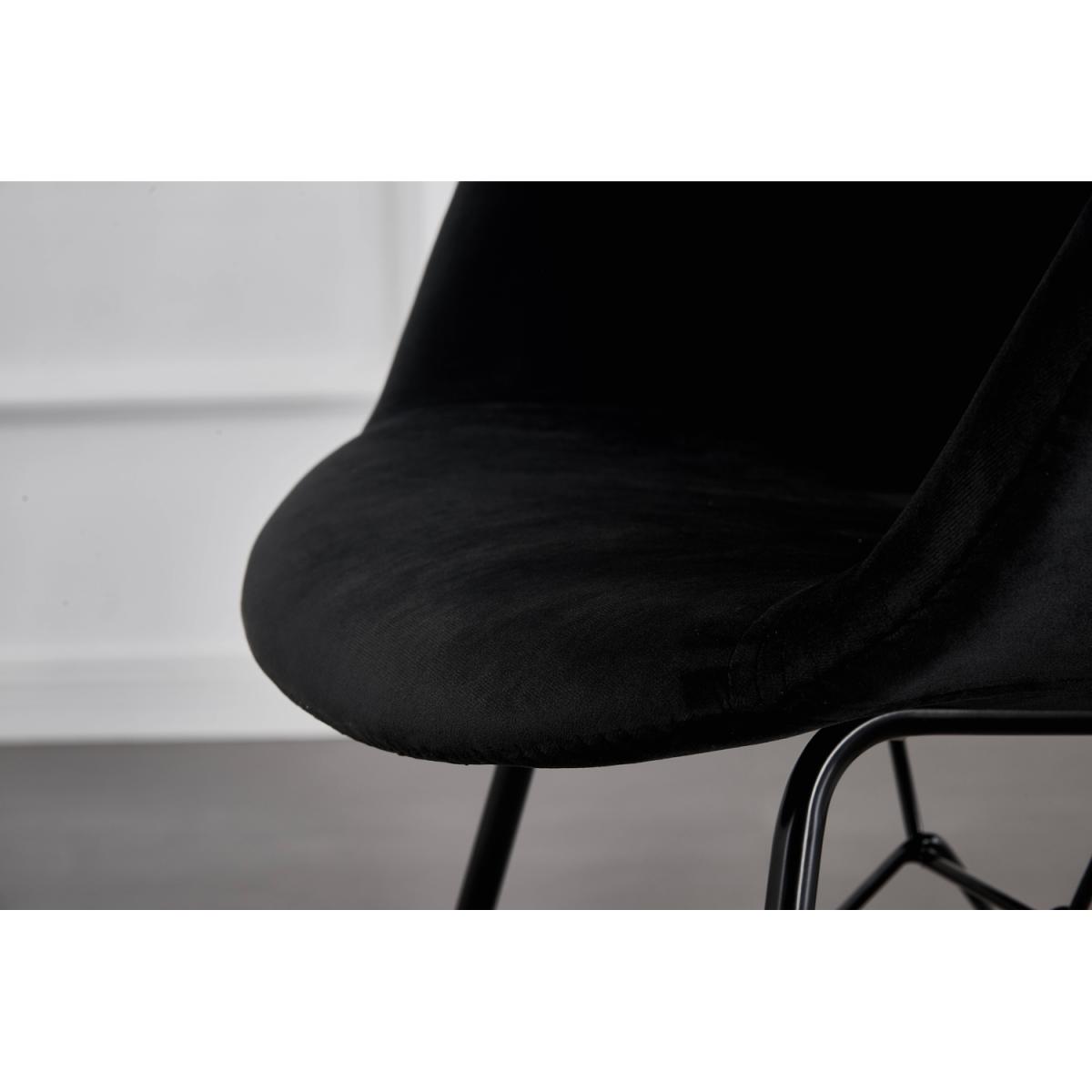 Valentina Velvet Upholstered Dining Chair Single - Black – image 4