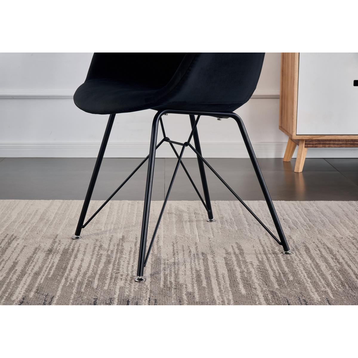 Valentina Velvet Upholstered Dining Chair Single - Black – image 5