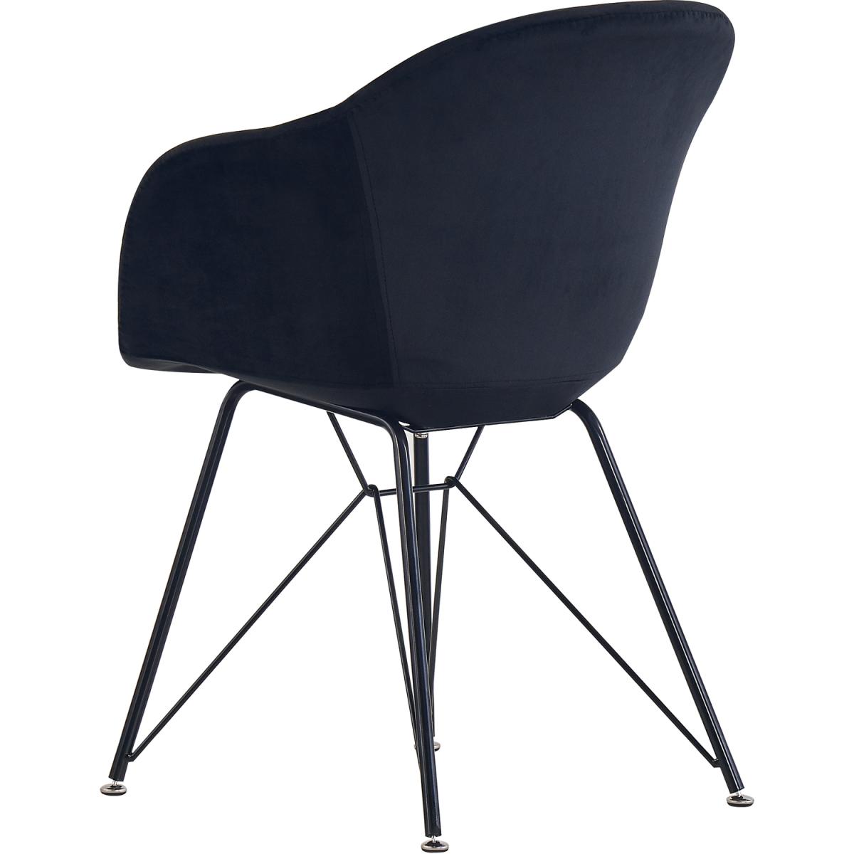 Valentina Velvet Upholstered Dining Chair Single - Black – image 6