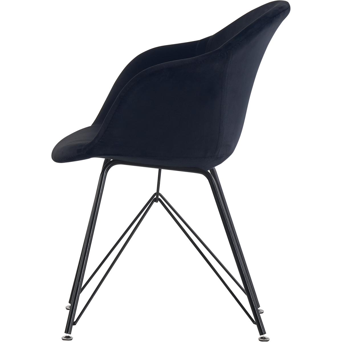Valentina Velvet Upholstered Dining Chair Single - Black – image 7