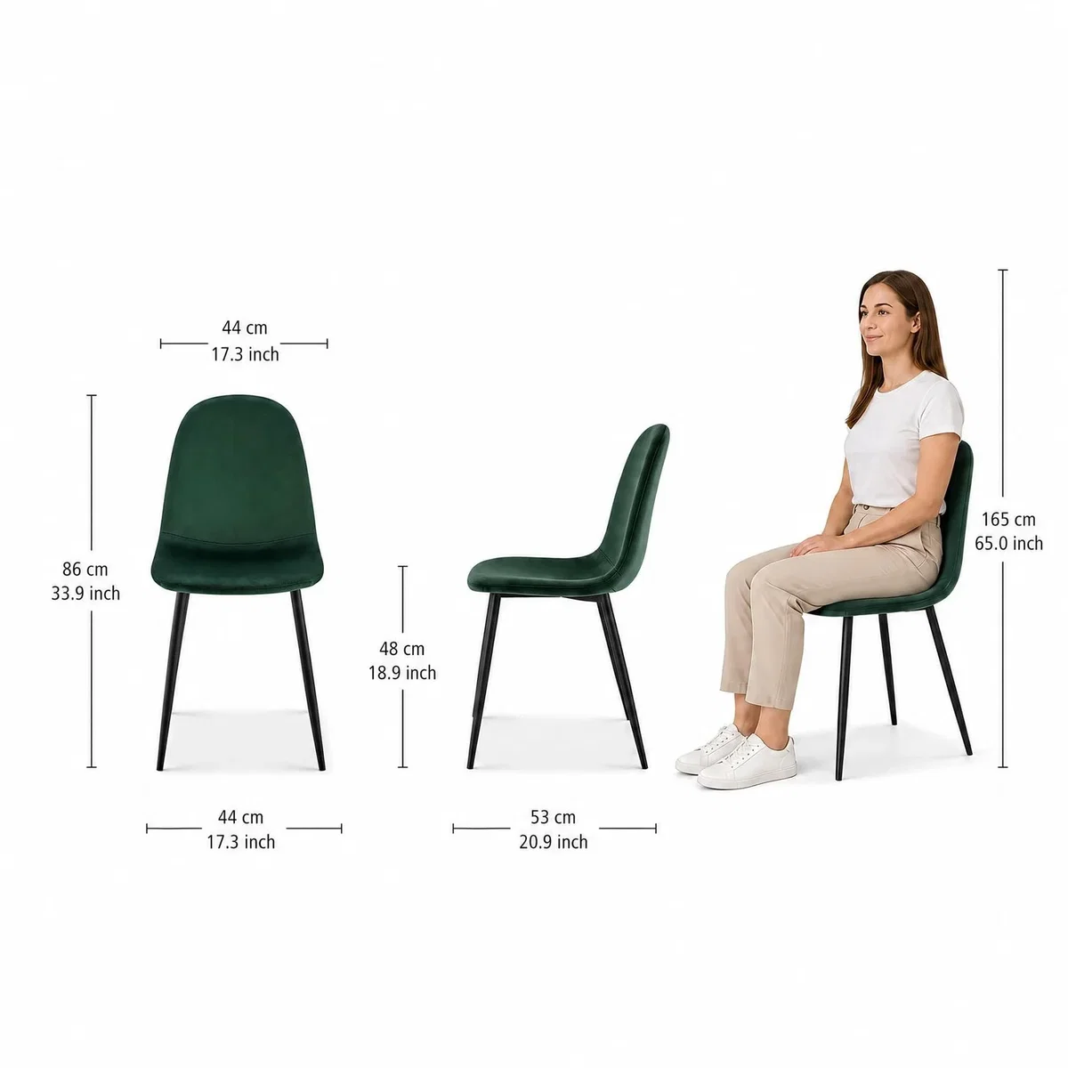 Ron Velvet Dining Chair - Green / 1 – image 6